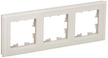 Рамка универсальная IEK Brite РУ-3-2-БрВа 3-м. стекло ванильный IEK — купить по цене от 2&nbsp;100 ₽ | ПрофБезопасность