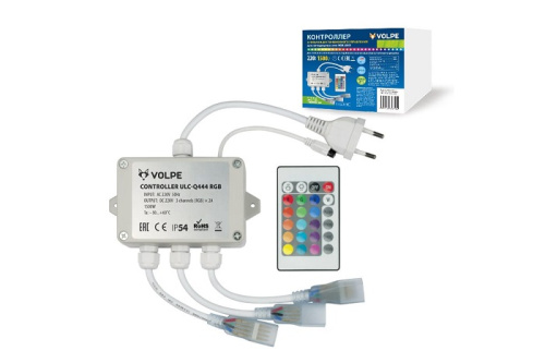 Контроллер для светодиодной ленты Uniel ULC-Q444 RGB WHITE 1440Вт с ДУ Uniel — купить по цене от 3&nbsp;105 ₽ | ПрофБезопасность
