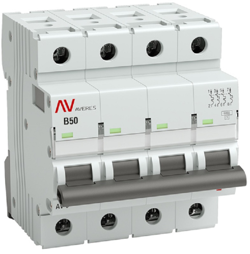 Выключатель автоматический EKF Averes AV-6 4п 50А B 6кА