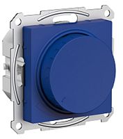 Светорегулятор поворотно-нажимной без рамки Systeme Electric AtlasDesign 5-400Вт аквамарин