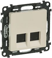 Розетка компьютерная без рамки Legrand Valena Life 2-м. RJ45+RJ45 6e слоновая кость