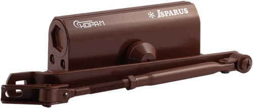 Дверной доводчик с фиксацией Нора-М 430-F Isparus коричневый