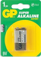 Элемент питания GP 6LR61 Super Alkaline 1604A-5CR1 BL1 крона (батарейка)