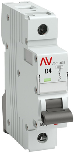 Выключатель автоматический EKF Averes AV-6 1п 4А D 6кА