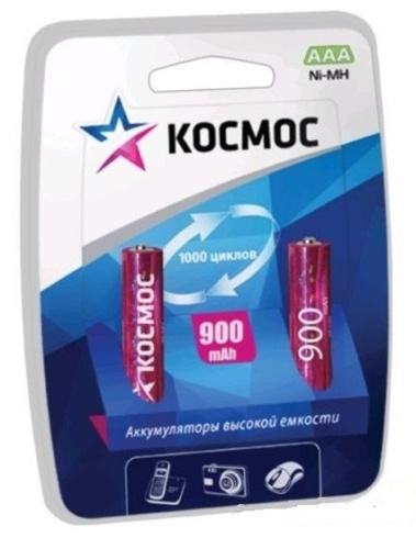 Аккумулятор Космос R03 NI-MN 900мА.ч BP-2 (блист.2шт) AAA, Космос, купить, цена, доставка, безопасность Аккумулятор Космос R03 NI-MN 900мА.ч BP-2 (блист.2шт) AAA Космос — купить по цене от 295 ₽ | ПрофБезопасность