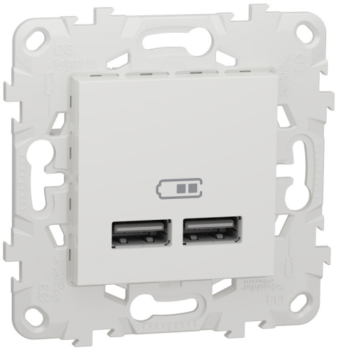 Розетка USB тип A+A без рамки Schneider Electric Unica New 2-м. 2100мА белый, Schneider Electric, купить, цена, доставка, безопасность Розетка USB тип A+A без рамки Schneider Electric Unica New 2-м. 2100мА белый Schneider Electric — купить по цене от 4 320 ₽ | ПрофБезопасность