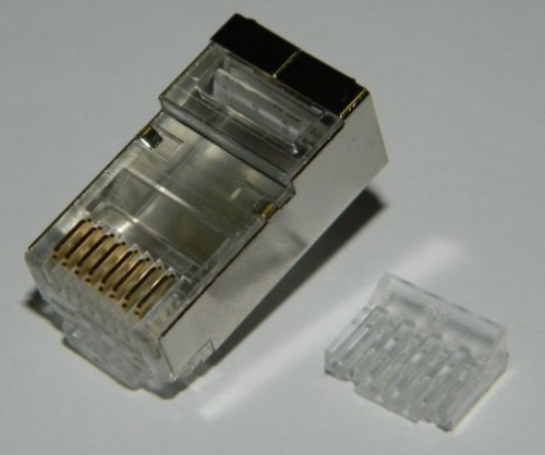 Коннектор RJ-45 Netko (8p8c) cat.6 универсальный, экранированный, со вставкой