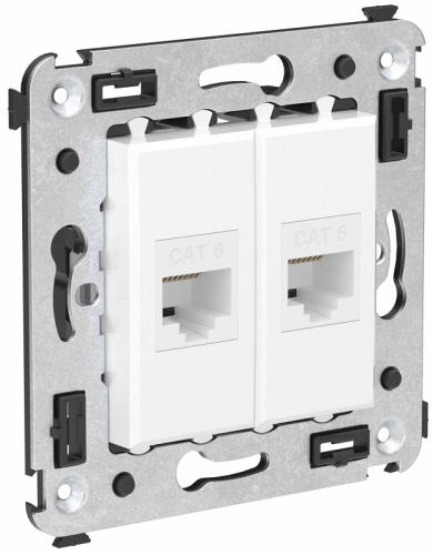 Розетка компьютерная без рамки DKC Avanti 2-м. RJ45+RJ45 6е белое облако DKC — купить по цене от 1&nbsp;560 ₽ | ПрофБезопасность