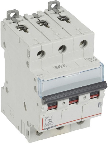 Выключатель автоматический Legrand DX3-E 6000 3п 63А C 6кА