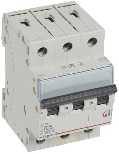 Выключатель автоматический Legrand TX3 6000 3п 25А B 6кА