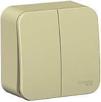 Выключатель накладной Systeme Electric Blanca 2-кл. бежевый
