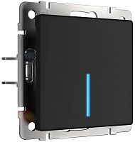 Выключатель сенсорный с подсветкой по Wi-Fi без рамки Werkel 1-кл. черный матовый