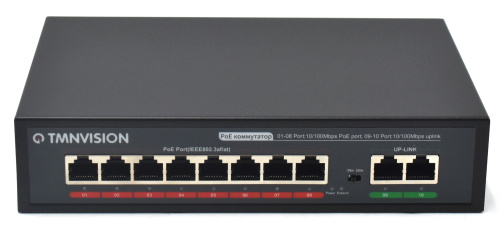 Коммутатор Tmnvision T108S PoE 100Вт 12/24V  TMNVision — купить по цене от 5&nbsp;100 ₽ | ПрофБезопасность