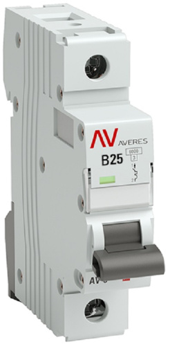 Выключатель автоматический EKF Averes AV-6 1п 25А B 6кА