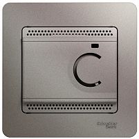 Терморегулятор механический с датчиком с рамкой Systeme Electric Glossa 0С+50С платина Systeme Electric — купить по цене от 11&nbsp;309 ₽ | ПрофБезопасность