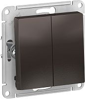 Выключатель без рамки Systeme Electric AtlasDesign 2-кл. мокко