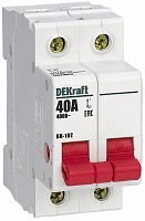Выключатель нагрузки (мини-рубильник) DeKraft ВН-102 2п 63А тип AC