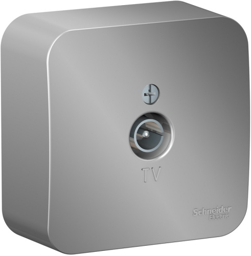 Розетка TV Коннектор накладная Systeme Electric Blanca 1-м. алюминий
