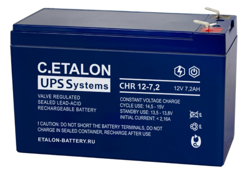 Аккумулятор C.ETALON CHR 12-7.2 ETALON — купить по цене от 1&nbsp;890 ₽ | ПрофБезопасность