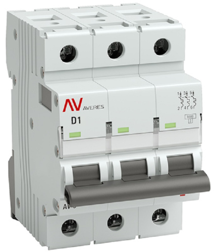 Выключатель автоматический EKF Averes AV-6 3п 1А D 6кА