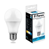 Лампа светодиодная Feron LB-92 A60 Груша E27 220В 10Вт 800Лм 6500К 60х106мм Feron — купить по цене от 120 ₽ | ПрофБезопасность
