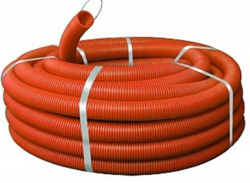 Гофра ПНД IEK Д=25 тяжелая с протяжкой оранжевый (50м)