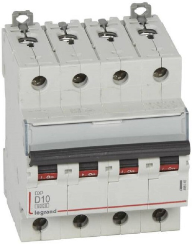 Выключатель автоматический Legrand DX3-E 6000 4п 10А D 10кА