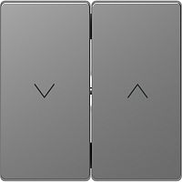 Лицевая панель Schneider Electric Merten D-Life для 2-кл. выключателя жалюзи сталь