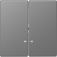 Лицевая панель Schneider Electric Merten D-Life для 2-кл. выключателя с подсветкой сталь