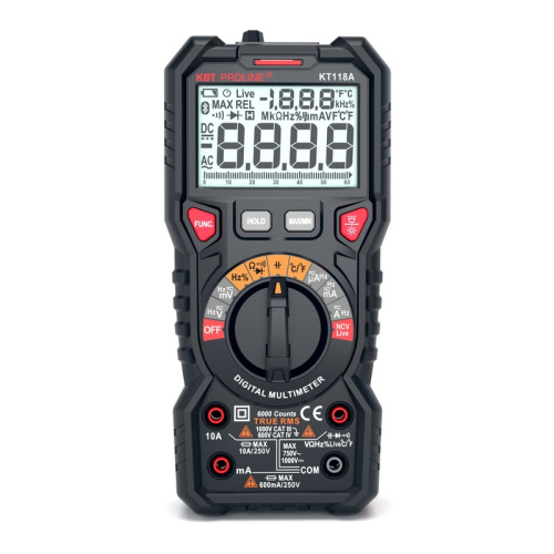 Мультиметр цифровой КВТ c True RMS серия PROLINE KT 118A
