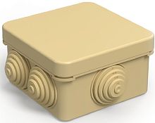 Коробка распределительная HF Промрукав 100x100x50мм (6 сальников) под пистолет IP55 сосна (60шт)