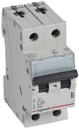 Выключатель автоматический Legrand TX3 6000 2п 20А C 10кА
