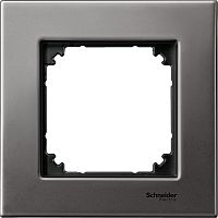Рамка универсальная Schneider Electric Merten M-Elegance 1-м. металл серый родий  Schneider Electric — купить по цене от 100 ₽ | ПрофБезопасность