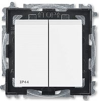 Выключатель без рамки ABB EPJ Levit 2-кл. IP44 белый/белый