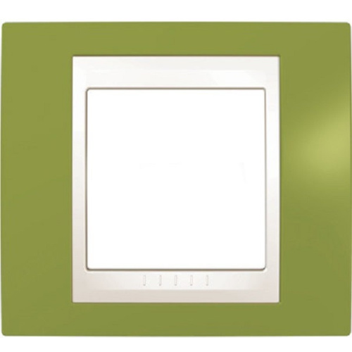 Рамка горизонтальная Schneider Electric Unica Хамелеон 1-м. фисташковый/белый Schneider Electric — купить по цене от 363 ₽ | ПрофБезопасность фото 2