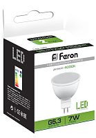 Лампа светодиодная Feron LB-26 MR16 Софит GU5.3 220В 7Вт 560Лм 4000К 50х50мм Feron — купить по цене от 100 ₽ | ПрофБезопасность