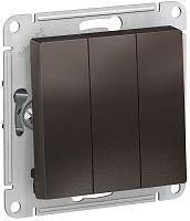 Выключатель без рамки Systeme Electric AtlasDesign 3-кл. мокко