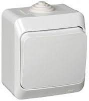 Выключатель накладной Systeme Electric Этюд 1-кл. IP44 белый