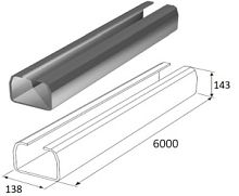 Балка прокатная 138х144х6 6 м до 1200 кг DoorHan DHS138/M