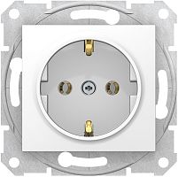 Розетка с заземлением без рамки Schneider Electric Sedna 1-м. белый