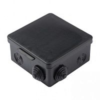 Коробка распределительная EKF PROxima 65x65x50мм (4 ввода) IP54 черный, распаячная
