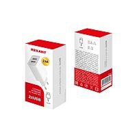 Устройство зарядное сетевое для iPhone/iPad 2 x USB 5В 2.4А бел. Rexant Rexant — купить по цене от 310 ₽ | ПрофБезопасность