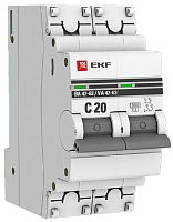 Выключатель автоматический EKF PROxima ВА47-63 2п 20А C 6кА