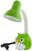Светильник настольный Camelion "Сова" KD-380 С05 220В E27 40Вт Зеленый Camelion — купить по цене от 1&nbsp;140 ₽ | ПрофБезопасность
