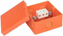 Коробка огнестойкая EKF PROxima 101x101x62мм под винт 3x10мм IP66 оранжевый картинка