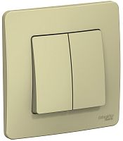 Выключатель с рамкой Systeme Electric Blanca 2-кл. бежевый