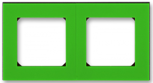 Рамка универсальная ABB EPJ Levit 2-м. зеленый/дымчатый чёрный картинка