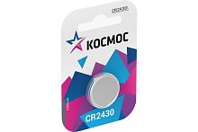 Элемент питания Космос CR2430 1хBL (батарейка)