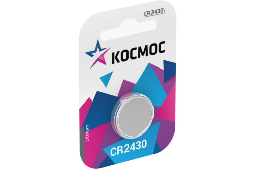 Элемент питания Космос CR2430 1хBL (батарейка)