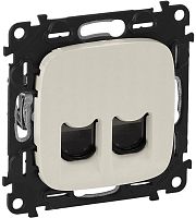 Розетка компьютерная без рамки Legrand Valena Allure 2-м. RJ45+RJ45 6e слоновая кость